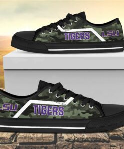 camouflage lsu tigers canvas low top shoes 2 tunogn