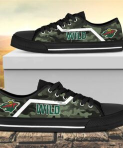 Camouflage Minnesota Wild?Canvas Low Top Shoes