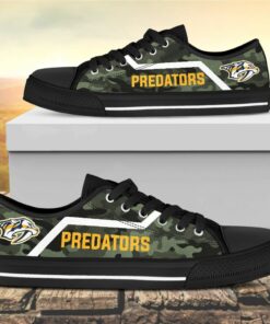 Camouflage Nashville Predators Canvas Low Top Shoes