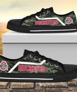 camouflage ohio state buckeyes canvas low top shoes 2 rrk5db