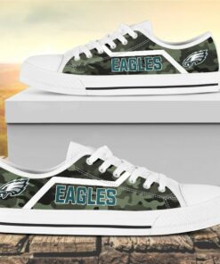 Camouflage Philadelphia Eagles Canvas Low Top Shoes