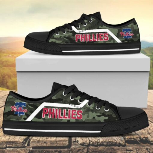 Camouflage Philadelphia Phillies Canvas Low Top Shoes