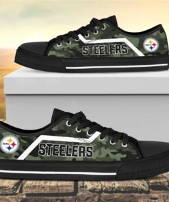 camouflage pittsburgh steelers canvas low top shoes 2 iumvle