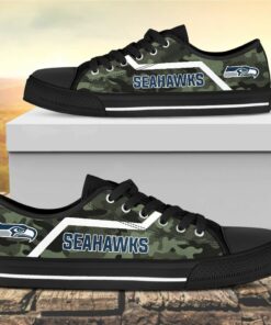 Camouflage Seattle Seahawks Canvas Low Top Shoes