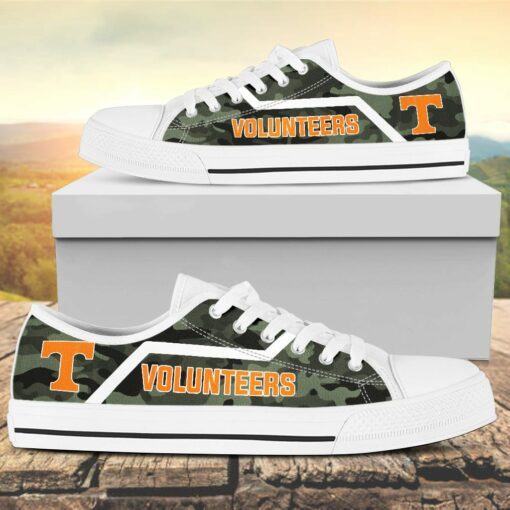 Camouflage Tennessee Volunteers Canvas Low Top Shoes
