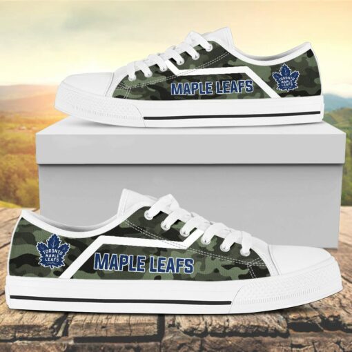 Camouflage Toronto Maple Leafs Canvas Low Top Shoes