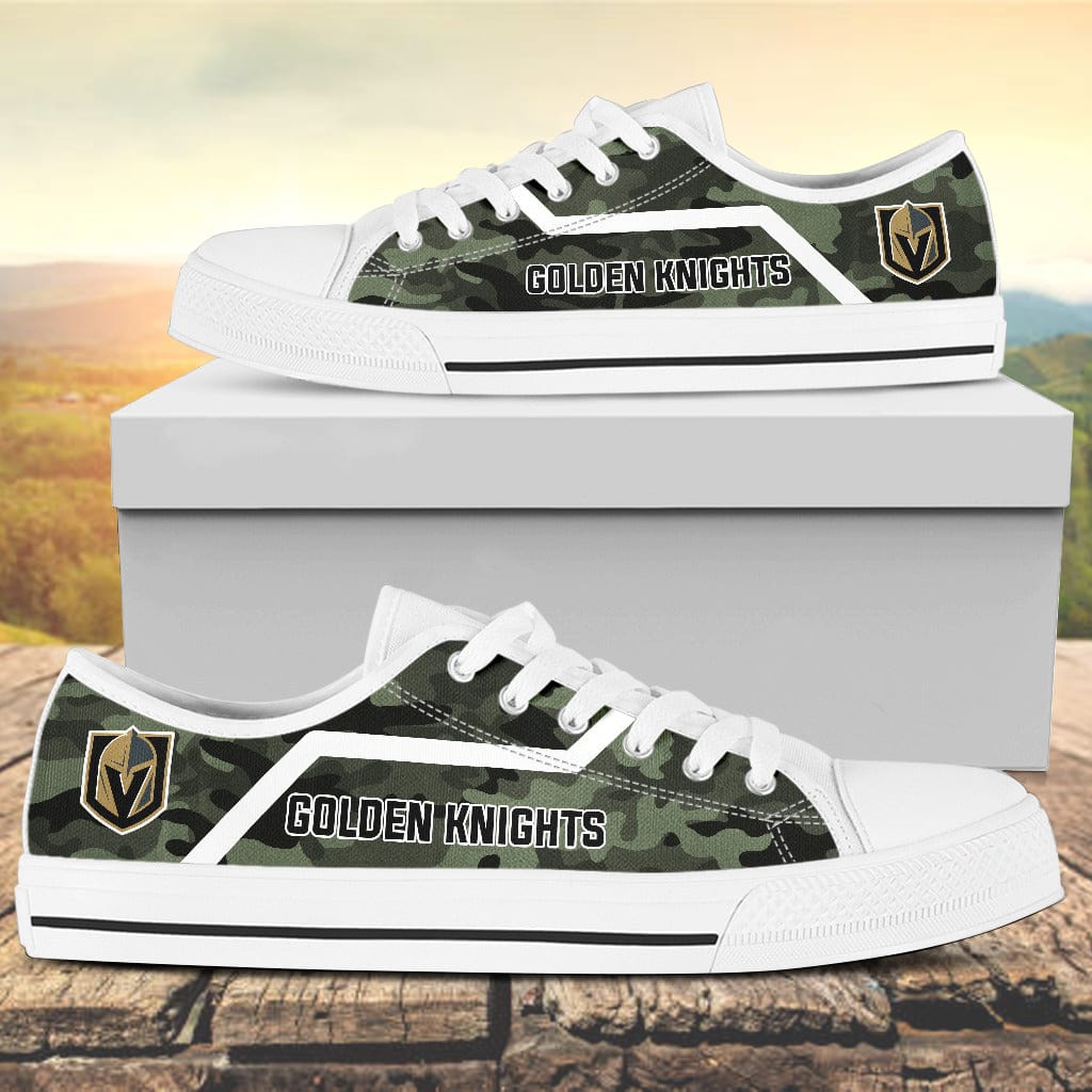 Camouflage Vegas Golden Knights Canvas Low Top Shoes