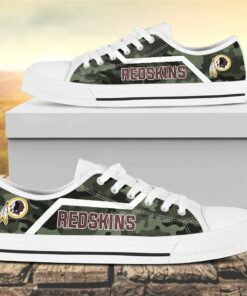 Camouflage Washington Redskins Canvas Low Top Shoes