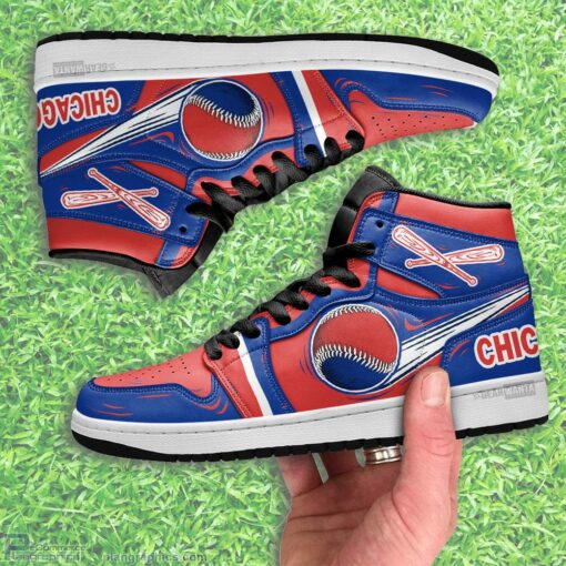 Chicago Cubs Jordan 1 High Sneaker Boots For Fans Sneakers