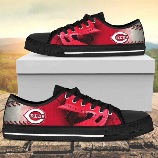 Cincinnati Reds Canvas Low Top Shoes