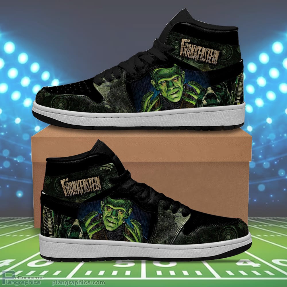 Frankenstein Jordan 1 High Sneaker Boots Horror Fans Sneakers