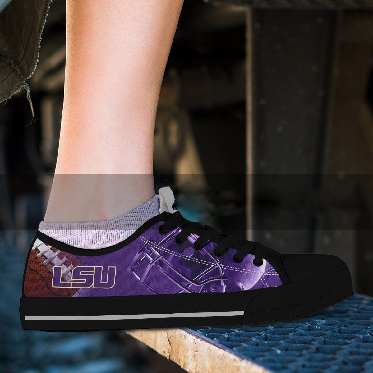 LSU Tigers Canvas Low Top Shoes