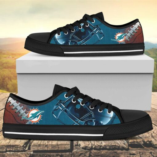Miami Dolphins Canvas Low Top Shoes