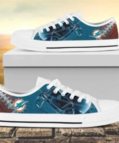 miami dolphins canvas low top shoes 3 l3i5ma