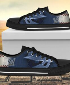 milwaukee brewers canvas low top shoes 1 bzhw45