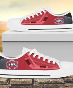 montreal canadiens canvas low top shoes 3 pw0g3t