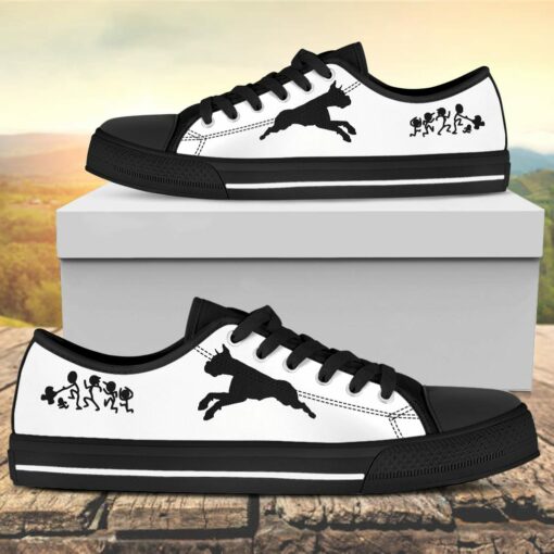 My Boxer Ate Your Stick Family Canvas Low Top Shoes