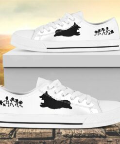 my corgi ate your stick family canvas low top shoes 1 zh1a3z