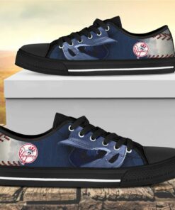 new york yankees canvas low top shoes 1 hhfu3y