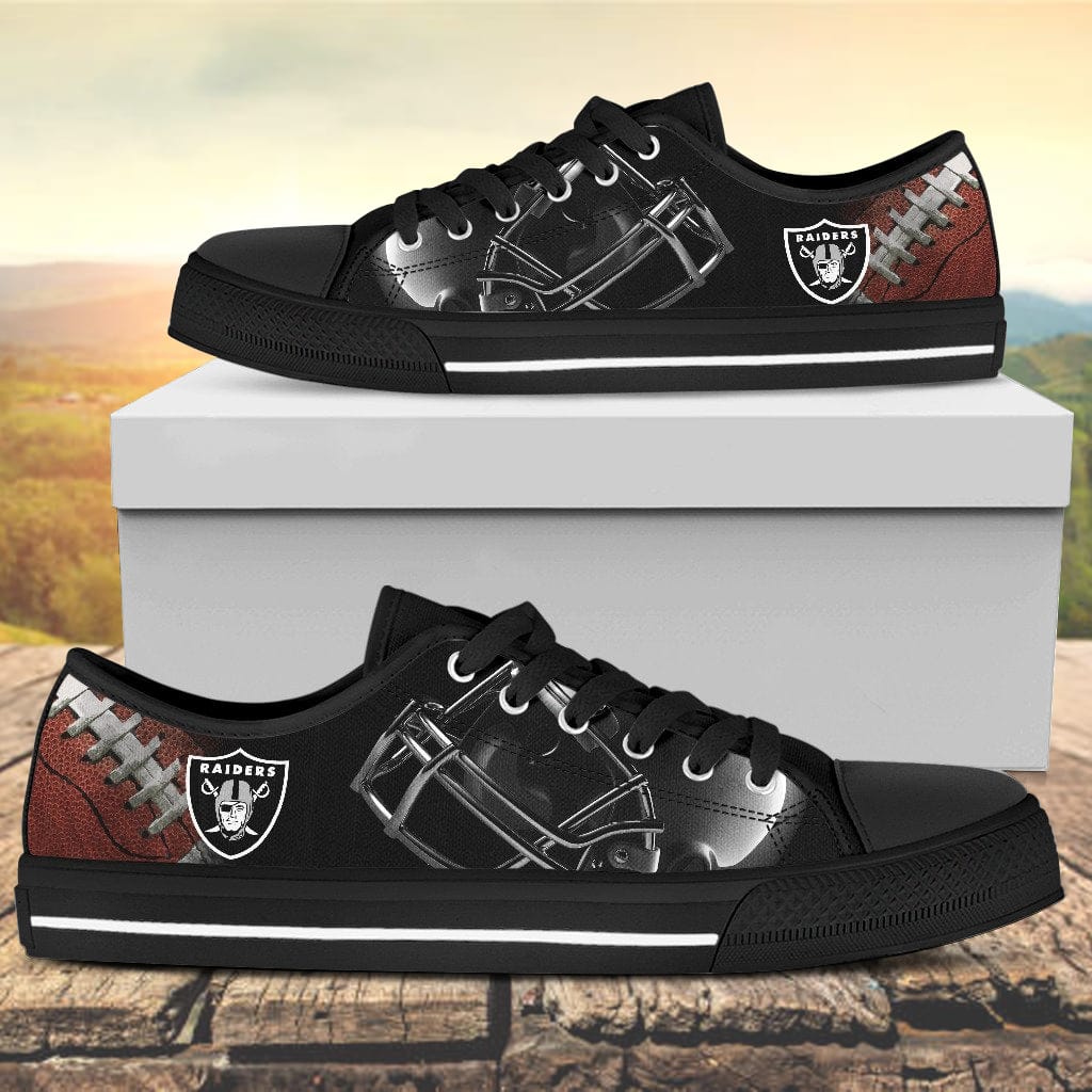 Oakland Raiders Canvas Low Top Shoes