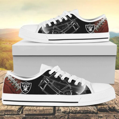 Oakland Raiders Canvas Low Top Shoes