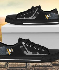 pittsburgh penguins canvas low top shoes 2 k7ghps