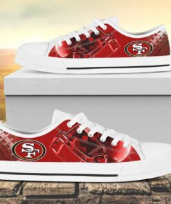 san francisco 49ers canvas low top shoes 3 aaqi9w