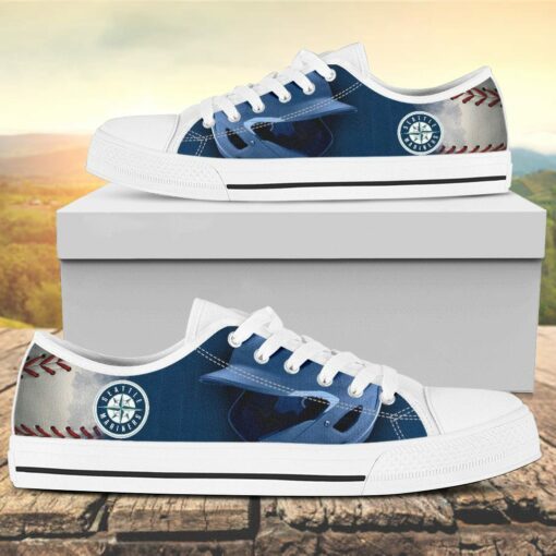 Seattle Mariners Canvas Low Top Shoes