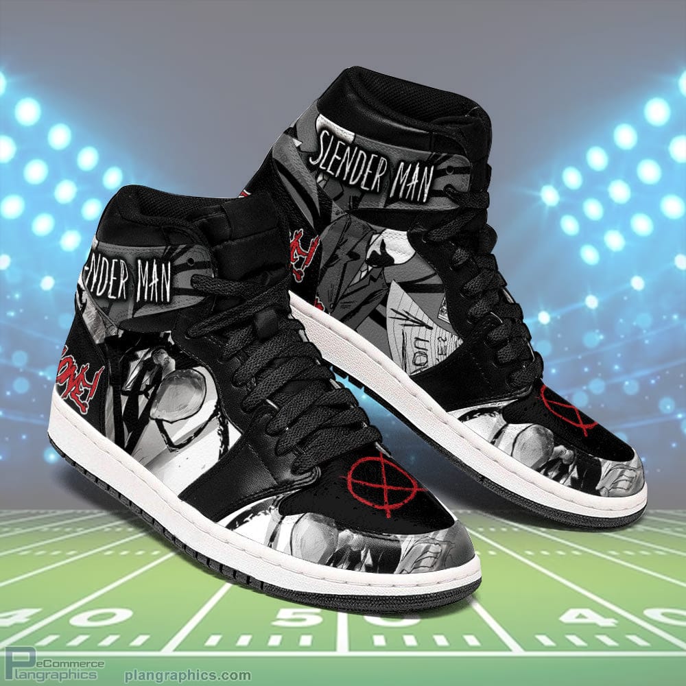 Slenderman Jordan 1 High Sneaker Boots Horror Fans Sneakers
