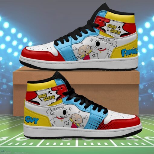 Stewie Griffin and Brian Griffin Air Jordan 1 Highs Sneakers Custom Family Guy Shoes