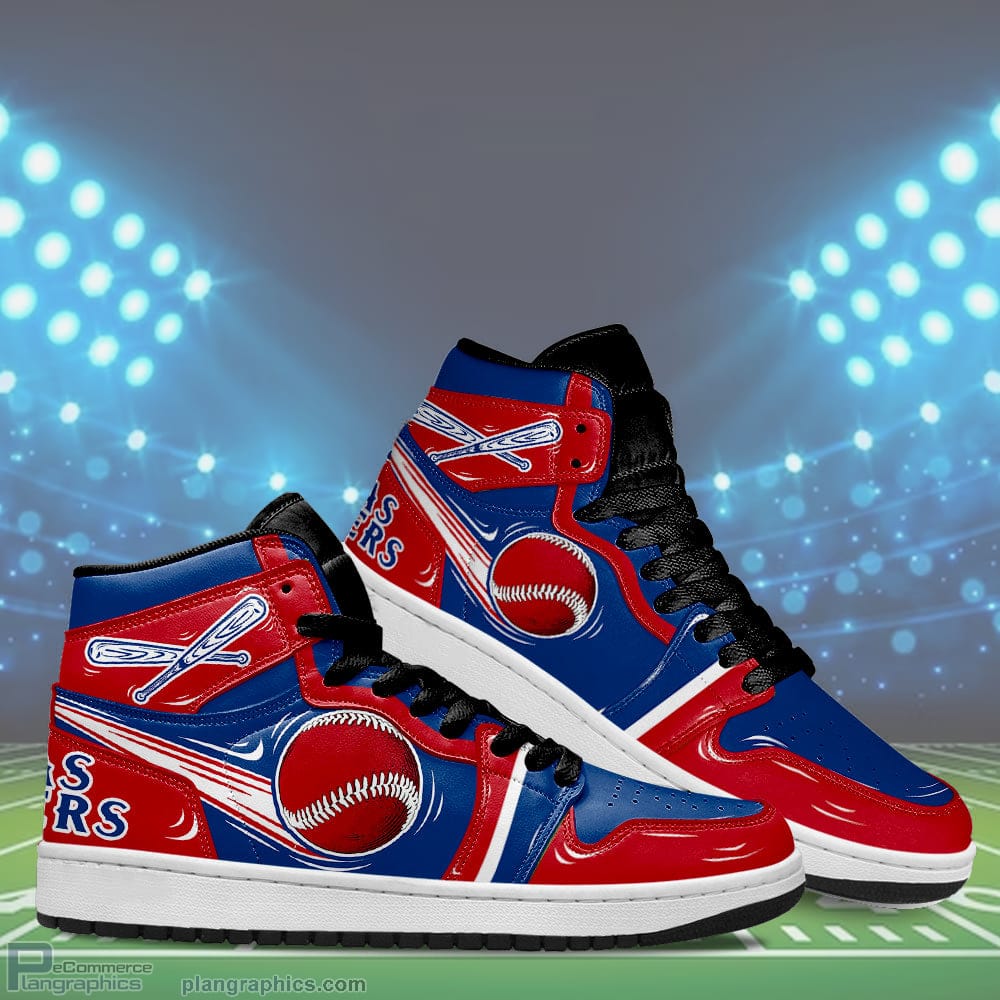 Texas Rangers Jordan 1 High Sneaker Boots For Fans Sneakers