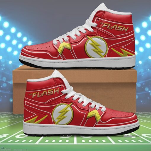 The Flash Jordan 1 High Sneaker Boots Super Heroes Sneakers