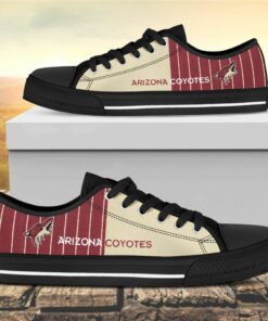 vertical stripes arizona coyotes canvas low top shoes 2 cn9kww