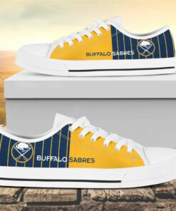 vertical stripes buffalo sabres canvas low top shoes 1 iyhr9j