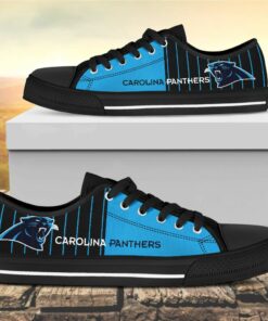 vertical stripes carolina panthers canvas low top shoes 2 aroygj