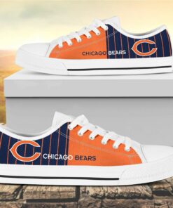 vertical stripes chicago bears canvas low top shoes 1 vri3u2