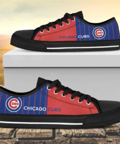 vertical stripes chicago cubs canvas low top shoes 2 lkup1v