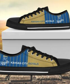 vertical stripes kansas city royals canvas low top shoes 2 bxvvs7