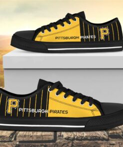 vertical stripes pittsburgh pirates canvas low top shoes 2 tmap0y