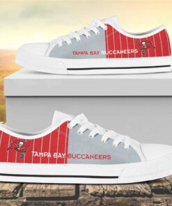vertical stripes tampa bay buccaneers canvas low top shoes 1 v18anr