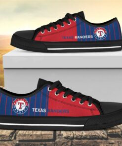 vertical stripes texas rangers canvas low top shoes 2 nybm2e
