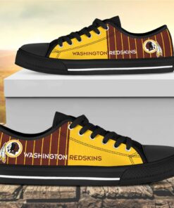 vertical stripes washington redskins canvas low top shoes 2 amigs2