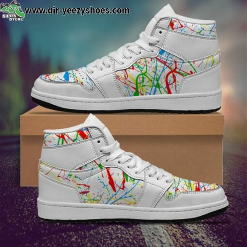 Abstract Painting Sneaker Boots