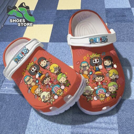 Anime One Piece Chibi Straw Hat Crocs Shoes