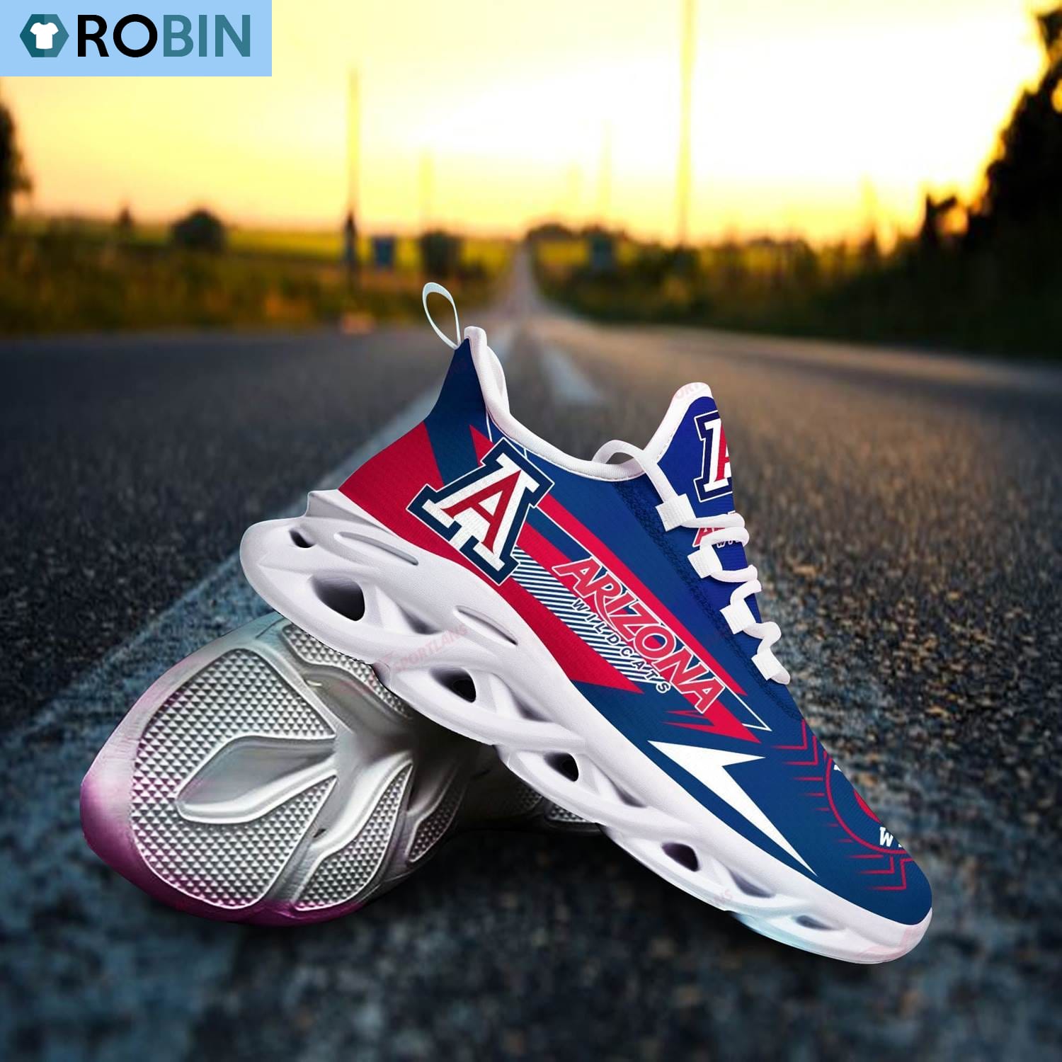 Arizona Wildcats Chunky Sneakers, NCAA Sneakers Gift For Fans