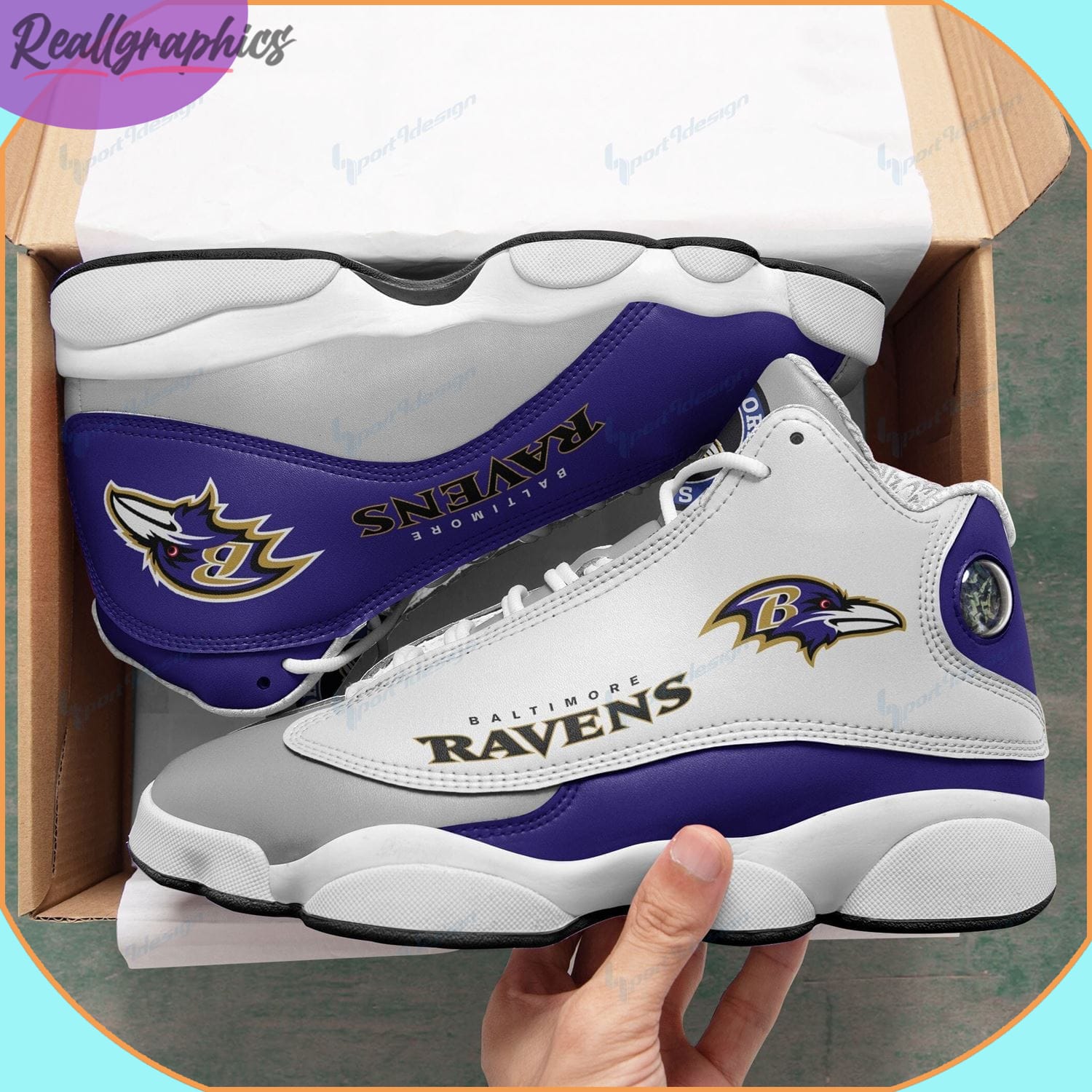 Baltimore Ravens Air Jordan 13 Sneakers