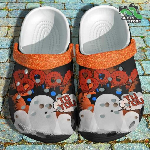 Boo To You Crocs Shoes Clogs For Niece Funny Ghost Crocs Shoes Gifts Friend Christmas