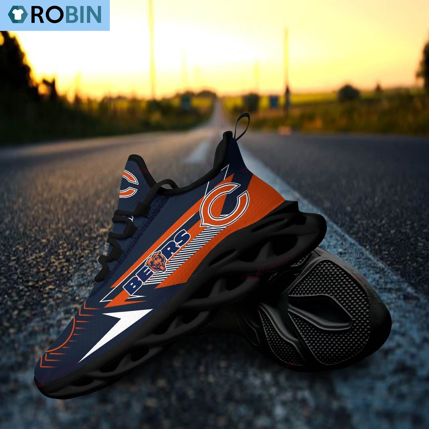 Chicago Bears Light Sports Shoes, NFL Sneakers Gift For Fans