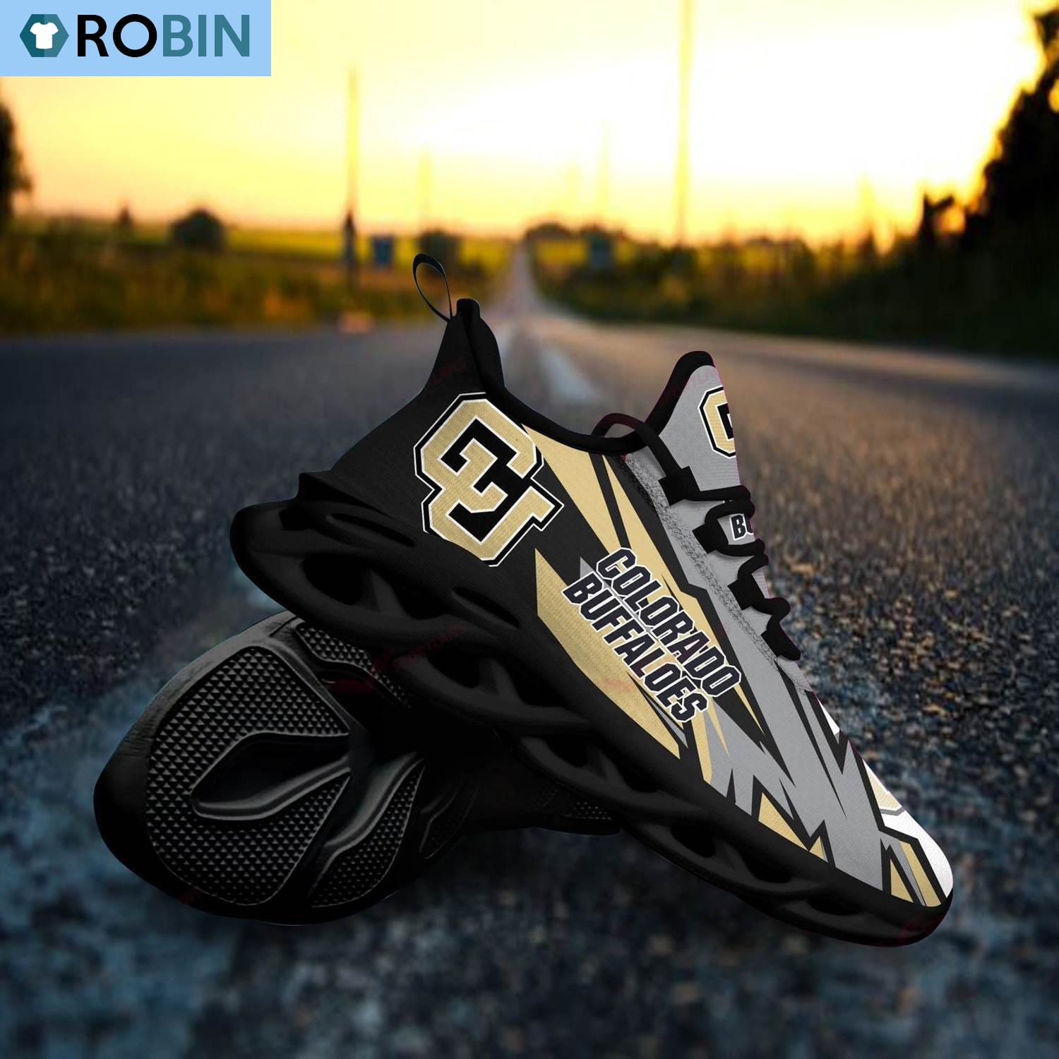 Colorado Buffaloes Light Sports Shoes, NCAA Gift For Fans