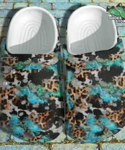 cow leopard vibes ocean pattern crocs shoes camo farm crocs shoes 51 t2gjbp